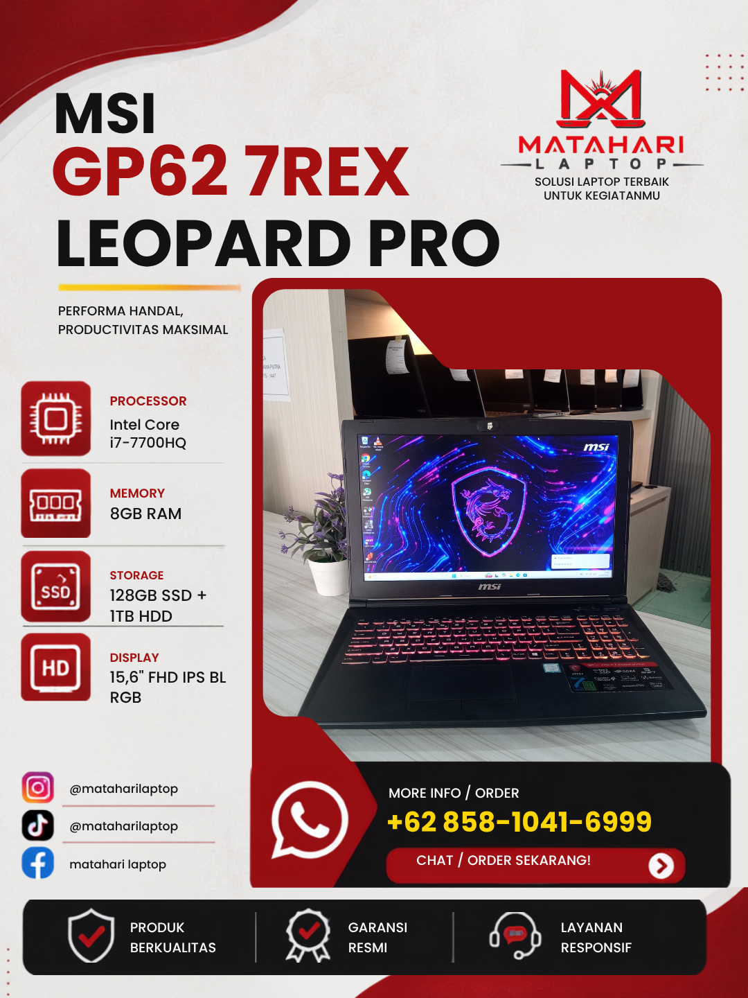 MSI GP62 7REX LEOPARD PRO